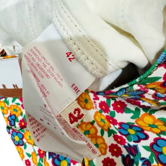 Marni high waisted Multicolour Cropped denim Floral Trousers EUC - Picture 6 of 16